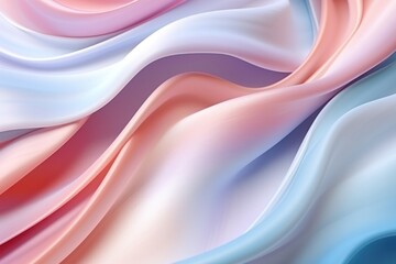 Texture of a smooth, flowing silk ribbon in pastel colors