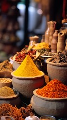 Bright spices on the Indian market