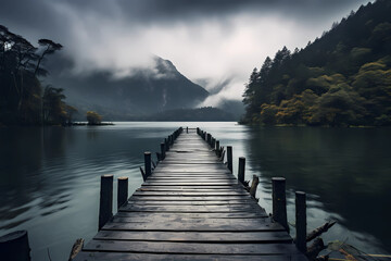 Dock at the waterfall 