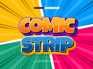 comic strip editable comic text effect template