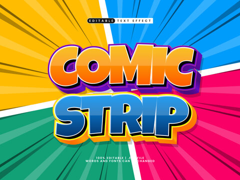 comic strip editable comic text effect template