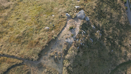 生石山ドローン空撮（ススキ、山、秋、和歌山）