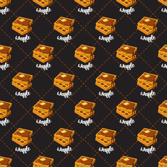 Syrupy Waffle Heaven Wonder Vector Pattern