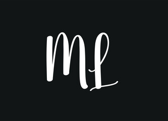 ml letter logo desigen and initial logo desigen