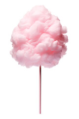 Pink cotton candy isolated on transparent background. - obrazy, fototapety, plakaty