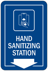 Hand sanitizing sign and labels