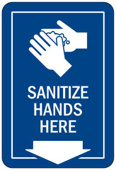 Obraz premium Hand sanitizing sign and labels
