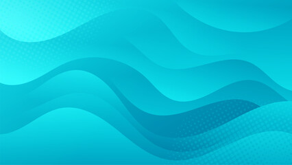 Abstract  Blue Background with Wavy Shapes. flowing and curvy shapes. This asset is suitable for website backgrounds, flyers, posters, and digital art projects. - obrazy, fototapety, plakaty