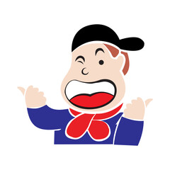 Make a Professional Smiling Cartoon Man