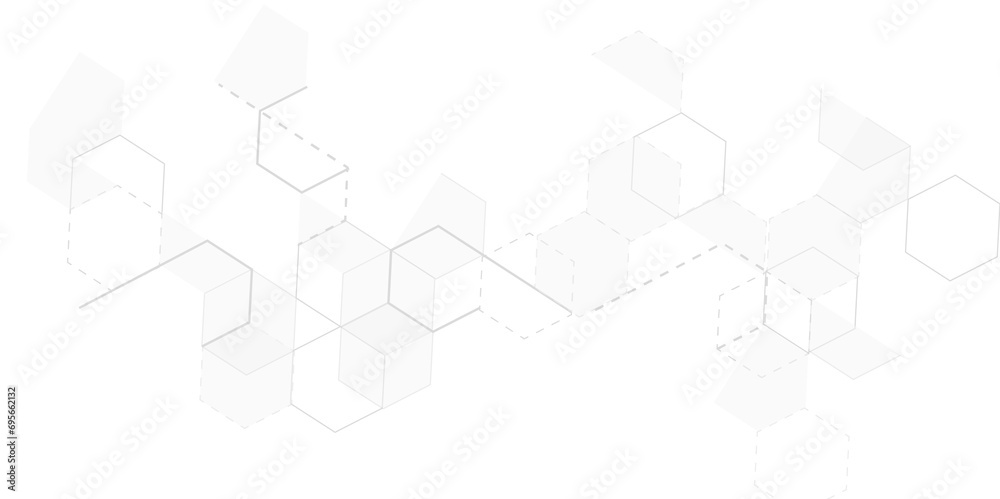 Poster vector white background hexagon texture abstract elements design. medical, technology, concept engin