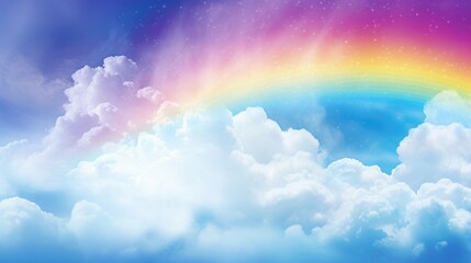 A vibrant rainbow stretches across a stormy sky, representing the ups and downs of a relationship and the peace that comes after a disagreement.