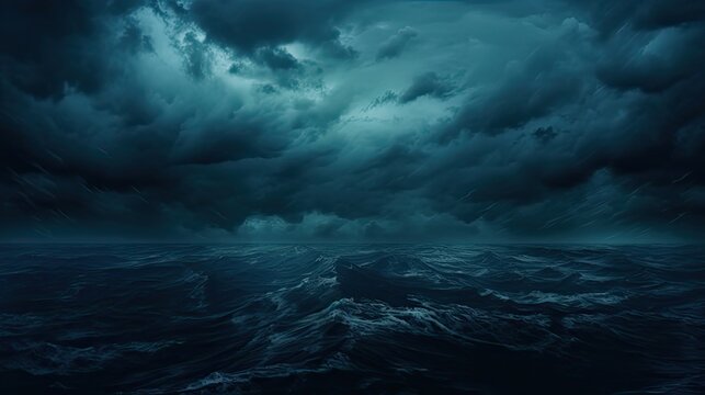 horror black blue sky sea haunted cloud scary ocean