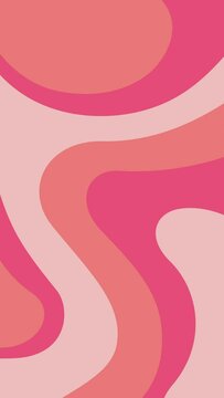 Trendy Rhythmic Waves Herald the Arrival of Spring: A Loopable Pink Gradient Background.