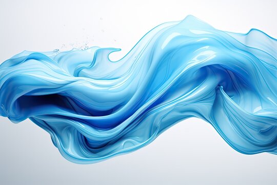 Abstract image of blue paint on a white background.