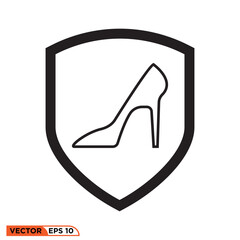 Highheels icon design vector graphic of template, sign and symbol, line style 