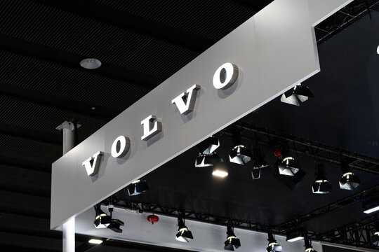 volvo car logo in Guangzhou International Automobile Exhibition on November 21, 2023,in Guangzhou, China	