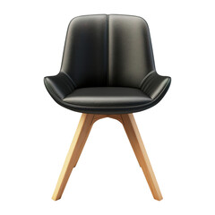black leather chair isolated on transparent background Remove png, Clipping Path, pen tool
