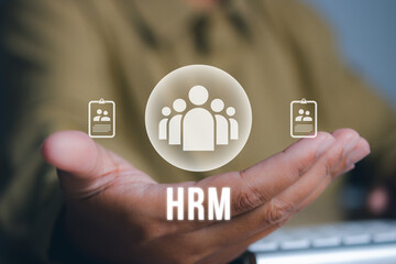 Human resources management, HRM, Employees recruitment business job.