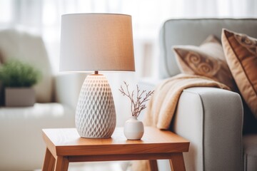 Modern Illumination: Elevate Your Interior Decor with a Stylish Table Lamp - A Contemporary Addition Perfect for Bedroom and Living Room Lighting.