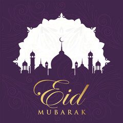Ramadhan Eid Mubarak background greeting card
