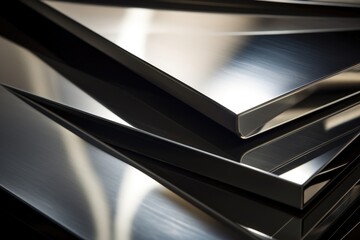 Metallic Palette: Explore a Close-up of Stainless Steel Finishes Samples, Showcasing a Variety of Textures - Polished, Brushed, Matte - for Contemporary and Stylish Design Options.