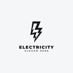 electrical logo design, in a monochrome, simple style, and in black and white