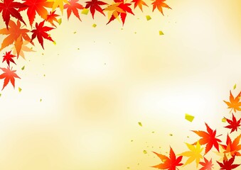 秋のもみじのフレーム