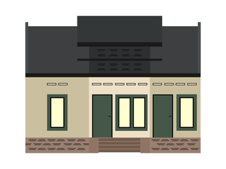minimalist house cartoon illustration vector design