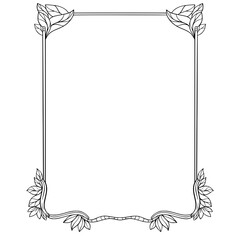 Obraz premium Frame Floral plant. Frame element decoration