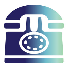 phone icon on flat gradient style