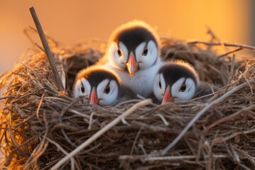 Nest Over Reynisfjara: Puffins Find Coastal Haven Nesting Along Iceland's Majestic Cliffs - A Nature Reserve Abuzz with Atlantic Avian Majesty.




