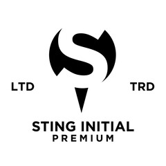 S Sting Letter Logo icon design