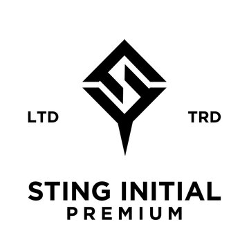 S Sting Letter Logo icon design