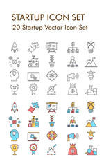 Startup vector icon set