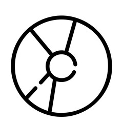 Naklejka premium dvd disck Line Icon