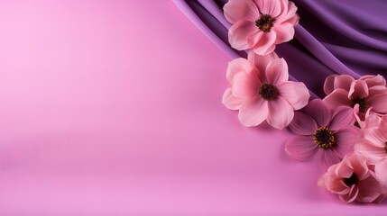 Happy women's day, international women's day background with red or pink flowers, Mother's day flower frame, close up of pink flower, Generative Ai 