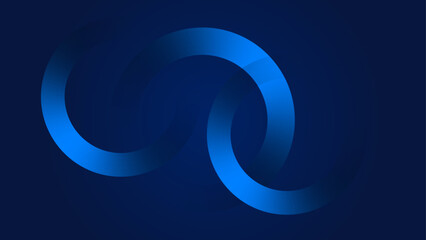 Dark blue abstract background with glowing circle. Modern shiny blue gradient geometric shape design. Minimal geometric design. Futuristic technology concept. backdrop, banner. Vector illustration