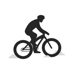Obraz na płótnie Canvas Winter fat biking on snow. Mountain bike sport on dirt road. Fat tire biker.