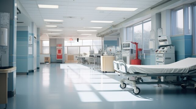  Empty emergency room in a hospital 