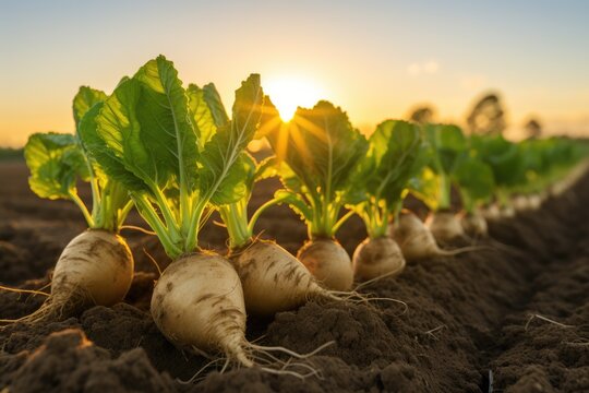  Sugar Beet Tubers with Beautiful Green Tops - Freshly Harvested and Organic, These Nutritious Edibles Bring a Taste of the Homestead to Your Culinary Creations
