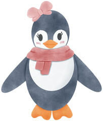 penguin with ice cream