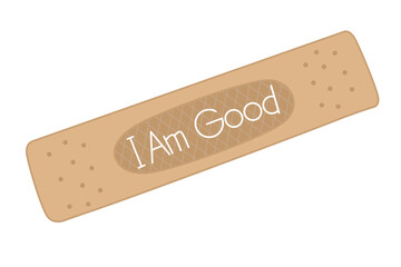 Plester Medical Doodle Cartoon Bandage For Wound Healing And Protection With Cream and Brown Colors That Can Be Used For Sticker, Icon, Decorative, etc., etc. | I AM GOOD 