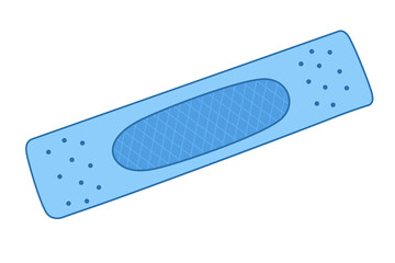 Plester Medical Doodle Cartoon Bandage For Wound Healing And Protection With Blue Color That Can Be Used For Sticker, Icon, Decorative, etc.