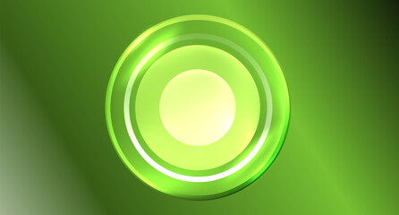 Neon glass circle copyspace for your text or product presentation geometric background. Vector illustration For Wallpaper, Banner, Background, Card, Book Illustration, landing page