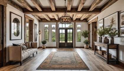 Modern Rustic Farmhouse: A Welcoming Entrance Hall