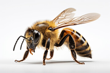 Bee on a light background. Generative AI