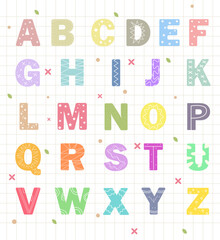 Scandinavian style alphabet for kids