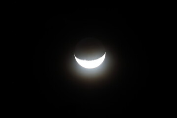 Beautiful night moon closeup picture