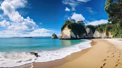 Papier Peint photo Lavable Cathedral Cove Cathedral Cove beach in summer