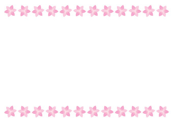 シンプルな花柄のフレーム